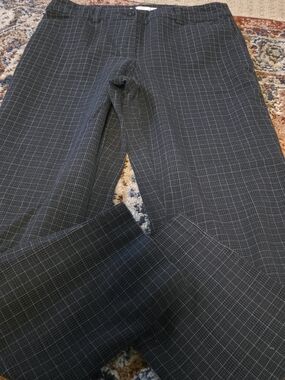 4/$25 Deal! Straight Leg Women's Dress Pants in Charcoal Windowpane